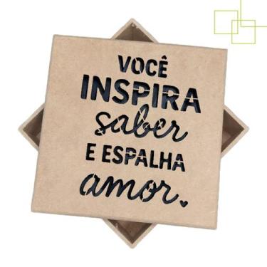 Imagem de Caixa 12x12x5 Decorada Para Presentear Professores Lembrancinha Datas 