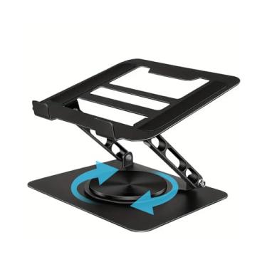 Imagem de BEMMY Suporte De Notebook Ajustável Para Notebook Dobrável E Ergonômico Para Computador Portátil Compatível Com Laptop Macbook Air/Pro, Hp, Lenovo, Dell More Laptop10-17 Polegadas (Preto)