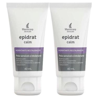 Imagem de Kit Epidrat Calm Mantecorp 2x Hidratante Facial 40g - Mantecorp Skinca
