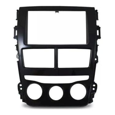 Imagem de Moldura 2 Din Toyota Yaris Ar Analógico 2018, 2019 - Black Piano - Fia