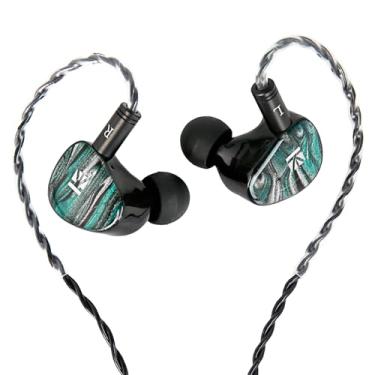 Imagem de Fones de ouvido KBEAR Alkaid KB03 intra-auriculares, fones de ouvido para jogos com fio 1DD 1BA 1BA 1 híbrido de condução óssea, dinâmico, revestido de berílio, cavidade de resina impressa em 3D para