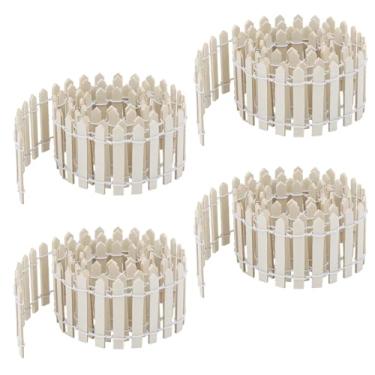 Imagem de 4un Mini Cerca de Estacas, 90cm Cor Madeira Cerca Jardim Fadas Acessórios Decorativos Ideal para Micro Paisagem Diorama Casa Bonecas Artesanato Vaso Plantas Projetos DIY Enfeites
