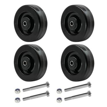 Imagem de LONGRUNFORU Rodízios Industriais De 6" X 2", Rodas Fenólicas - Resistência A Altas Temperaturas: -50°F +250°F, Rolamento Rolos Furo 1/2", Conjunto 4 Giratórias Para Serviço Pesado Com Capacidade 480