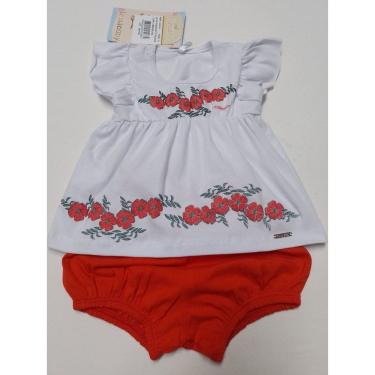Imagem de Conjunto Blusa Shorts Bebê Menina Estampado Verão Lessa 9080