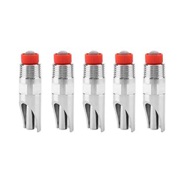 Imagem de Generic 5 PCs Silver + Red Automatic Pig Mample Feeder, Bebedor de Mamilo de Porco, para Porcas Bebendo para Leitões que Bebem