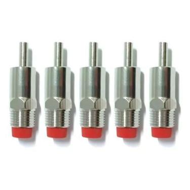Imagem de 5 Bebedouros Suíno Porco Chupeta Inox Reforçado - Minymix, VERMELHO / 