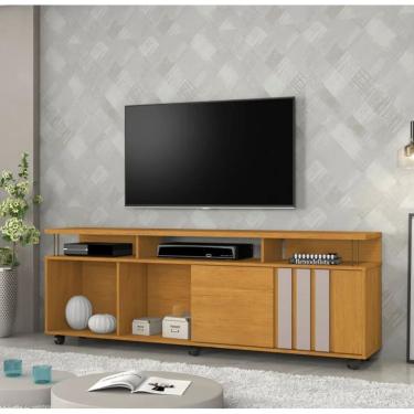 Imagem de Rack Atraente Para Tv 70" JCM Movelaria - Cinamomo/Off
