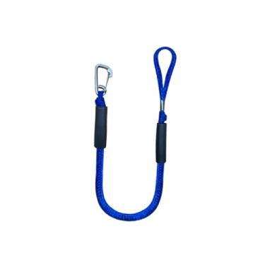Imagem de UGPLM Acessórios para barcos Bungee Dock Line Anchor Line Corda de ancoragem prática premium com clipe de aço inoxidável para pontão de navegação, Azul