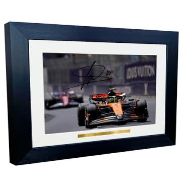 Imagem de Kitbags & Lockers 12x8 A4 Lando Norris Grand Prix McLaren Carro Autografado Assinado Assinatura Foto Foto Moldura Racing Formula 1 Pôster F1 Presente 3
