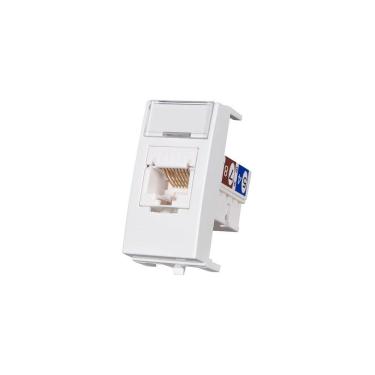 Imagem de Módulo Tomada Para Rede De Informática Margirius Sleek Rj45 Cat6 Branco