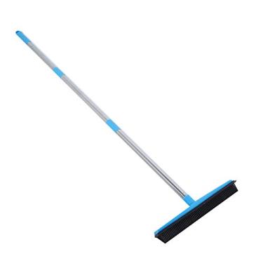 Imagem de ZJchao Ferro de Vassoura Telescópica de Vassoura Extensível Broom Ferramenta de Limpeza Multifuncional para Remoção de Pêlos de Estimação Com Borracha de Borracha de Cabeça de Escova (Azul)