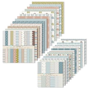 Imagem de Unoschrim 48 Peças De Papel Para Scrapbook Boho, Pacote Com 12 Designs Vintage Estampa Dupla Face, Artesanato Decorativo Diário, Decoração Álbum Fazer Cartões Faça Você Mesmo, 30 Cm