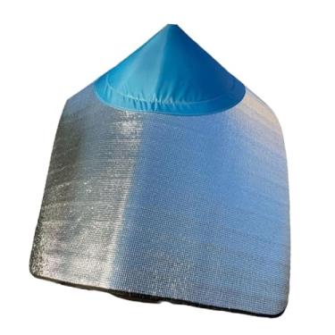 Imagem de rockible Capa de proteção solar com capuz chapéu de pesca multifuncional leve para acessórios de colheita de flores de jasmim 80 x 99 cm