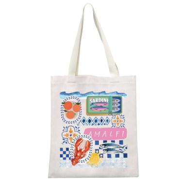 Imagem de MEIKIUP Sacola de peixe enlatado, sardinha, peixe, presente para amantes de frutos do mar, produtos costeiros para avós, presentes para amantes de comida italiana (peixe estanhado TB)