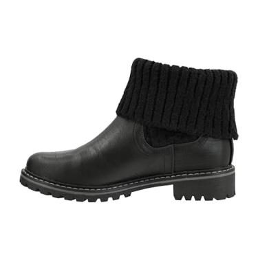 Imagem de Corkys Footwear Bota feminina Quiver no tornozelo – com um design sem cadarço, sola elegante e durável, cabedal de meia e palmilhas acolchoadas de EVA para conforto o dia todo, Preto, 40