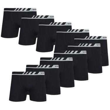 Imagem de Kit 10 cueca boxer infantil box microfibra sem costura lupo