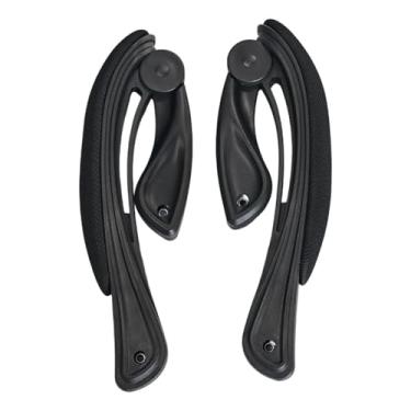 Imagem de Milageto Cadeira de escritório com braços ajustáveis, apoios de braços, acessórios para cadeiras com almofadas de braço, fácil de instalar, Espessamento