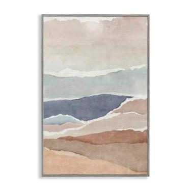 Imagem de Stupell Industries Fragments Of The Tide Gray Framed Giclee Art Design por Emma Peal, 76 x 50 cm