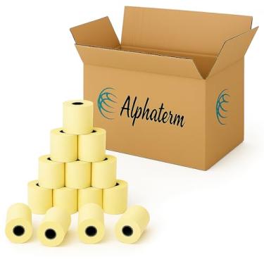 Imagem de Alphaterm Bobina Térmica para Cupom Fiscal, 80x40 PDV Amarelo, Caixa com 30 Unidades