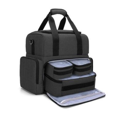 Imagem de Bolsa de maquiagem de viagem BAFASO de 2 camadas com 3 bolsas de nylon
