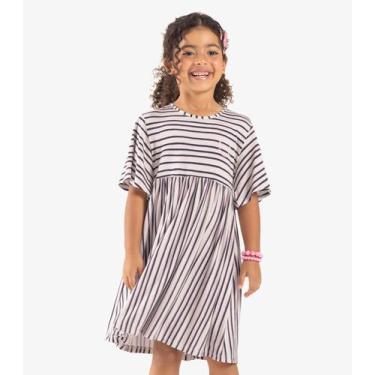 Imagem de Vestido Infantil Visco Maquinetada Rovi Kids Azul - Rovitex Kids, Azul