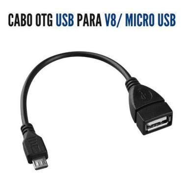 Imagem de Cabo OTG Micro USB V8 Adaptador USB Kit 10 Unidades