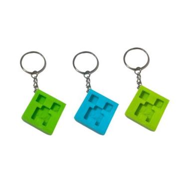 Imagem de Chaveiro Creeper Minecraft 3D Acessório para Bolsas e Chaves - A1, 3 C