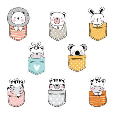 Imagem de Adesivo de Parede Infantil Safari Baby Quarto Criança Bebe - 147ir - A