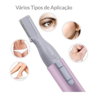 Imagem de Depilador Elétrico Facial Sobrancelhas Nariz Virilha Buço - LUATEK