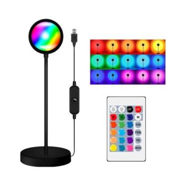 Imagem de Luz Noturna LED RGB Com Efeito De Arco-íris, Lâmpada USB Com Efeito De