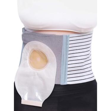 Imagem de Cinto De Ostomia Para Bolsa De Colostomia - Cinta De Hérnia Abdominal - Bandagem De Estoma Abdominal Para Prevenir Hérnia Paraestomal - Cinto De Ostomia Unissex, M