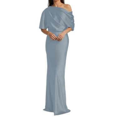 Imagem de Vestido namirate: Satin Dusty Blue (Mãe da Noiva), US14