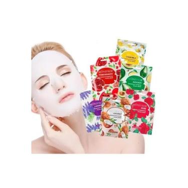 Imagem de Máscara facial hidratante 24 unidades de abacate/coco/rosa 20 mL - Lig