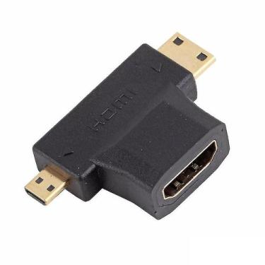 Imagem de Acessórios do receptor de áudio e vídeo hdmi fêmea para mini+adaptador