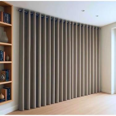 Imagem de Cortina Blackout 5,00 X 2,80 Ideal para escurecer seu quarto ou a sua sala de TV Desenvolvida com tecido de alta performance, ela bloqueia completamente a entrada de luz externa.