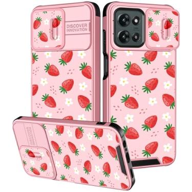 Imagem de Buleens Capa para Moto G 2025 – Design bonito com suporte de anel e capa de câmera para mulheres meninas estética Kawaii morango adolescentes capa de telefone para Motorola Moto G 2025 capa compatível