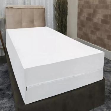 Imagem de Capa Colchão Solteiro Hospitalar Pousada Ziper - Branco