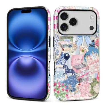 Imagem de ANLUN STORE Capa para iPhone 17 Pro, capa híbrida de proteção dupla macia TPU rígido PC à prova de choque antiarranhões fina protetora para homens e mulheres capa para iPhone 17 Pro floral cowgirl