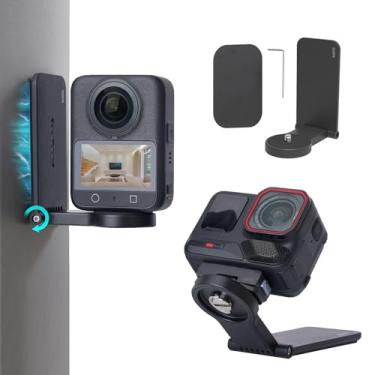 Imagem de WOENJO Suporte magnético compatível com DJI OSMO 360, suporte de direção magnético com parafuso de 1/4 para câmera de ação, base de suporte para Insta360 X5/X4/X3/GO 3S/GO Ultra/Pocket 3/Action 5Pro