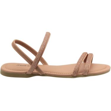 Imagem de Sandália Rasteira Infantil Pink Cats Tiras Brilhantes Menina