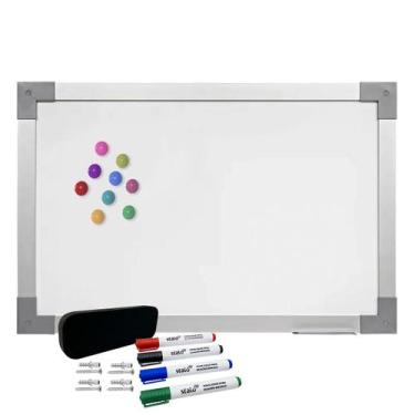 Imagem de Quadro Branco Magnetico 60x40 Acompanha 4 canetas e apagador - Stalo