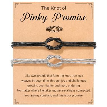 Imagem de Tarsus Pulseiras combinando para casais, nó de amor, joias de relacionamento, Natal, aniversário, presentes para casais, para ele, namorado, namorada, average, Aço inoxidável, Sem Pedra Preciosa