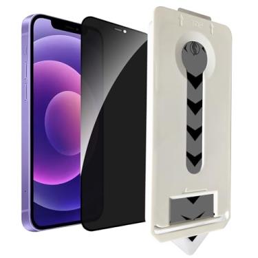 Imagem de AKARMOVO Pacote com 2 protetores de tela de privacidade [alinhamento automático, remoção automática de poeira] Fácil instalação cobertura total película de vidro temperado anti-espião à prova de