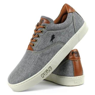 Imagem de Sapatênis Masculino Polo White Tênis Top De Linha - Cinza, 40, Cinza