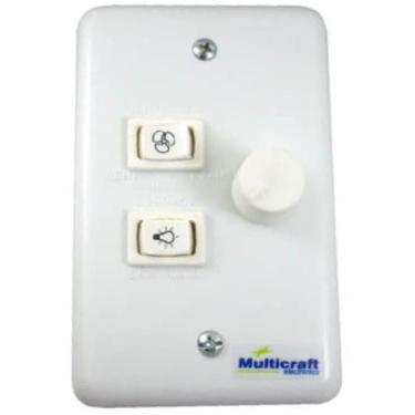 Imagem de Controle Para Ventilador De Teto Com Chave Liga E Desliga Para Lâmpada Bivolt - 80340 - Multicraft