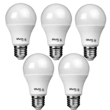 Imagem de Kit 5 Lâmpadas LED Bulbo 9W 6500K E27 Bivolt Econômica e Durável - GAL