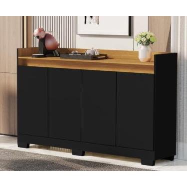 Imagem de Aparador Buffet Balcão Real 4 Portas escritório cozinha sala cantinho 