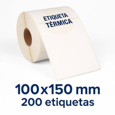 Imagem de Kit 2 Rolos Etiqueta Térmica 100x150mm 10x15 200 Un Cada  Envio Logíst