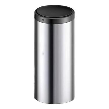 Imagem de Lixeira Automatica Inox 50 Litros Redonda Premium Higienica - Globalmi