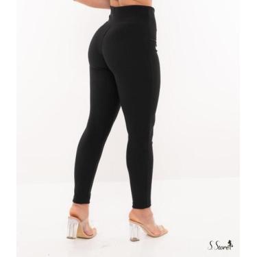 Imagem de Calça Legging Montaria Gorgurão Com Zíper Tecido Canelado - Remanescen